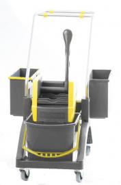 Візок для вологого  прибирання AquvaViz 2x17л,  жовтий, сірий